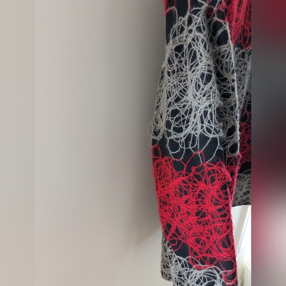 Joseph Ribkoff Swing Knit String Jacket Gray and Red Size US 20 - Picture 6 of 6